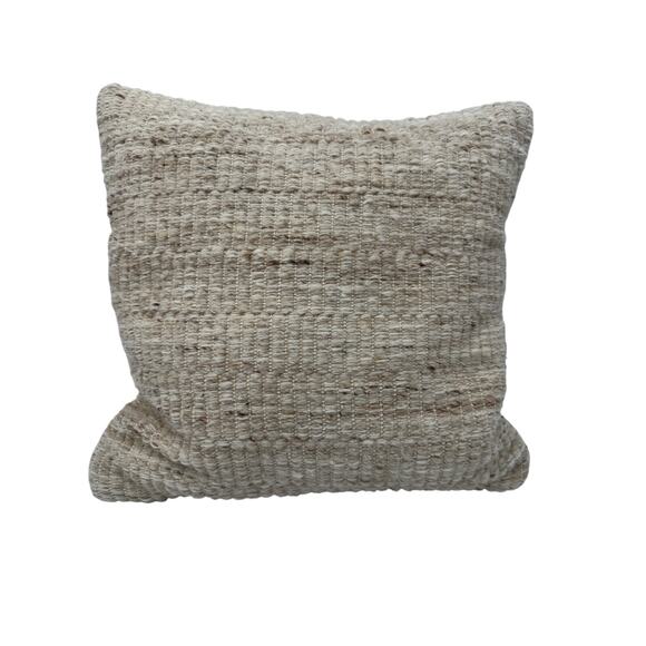 Lulu And Georgia Riri Pillow Light Natural 20x 20" Wool Cotton Neutral Throw‎ - Picture 2 of 5
